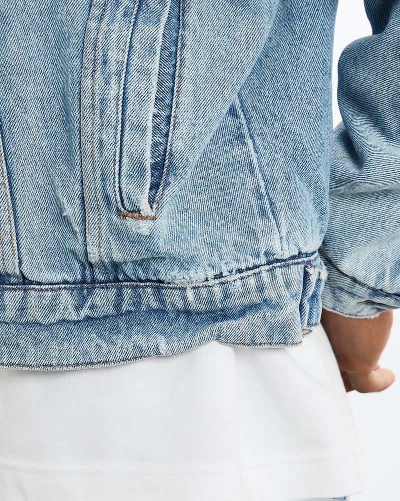 Vintage, 90s, Wrangler, Blanket, Lined, Denim, Jacket, The Real Deal, size large, colour Blue, newtown, sydney, australia, thrift store, opshop, preloved, secondhand, sustainable, retro, antique, 70s, 80s, 90s, 2000s, 00s, fashion, clothing, streetwear, trendy, garment, style, boutique, store, shop, archive, sale, cheap, best, top, Jackets