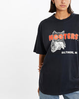 Vintage, 90s, Hooters, Tee, The Real Deal, size medium, colour Black, newtown, sydney, australia, thrift store, opshop, preloved, secondhand, sustainable, retro, antique, 70s, 80s, 90s, 2000s, 00s, fashion, clothing, streetwear, trendy, garment, style, boutique, store, shop, archive, sale, cheap, best, top, T-Shirts