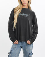 Vintage, Harley, Davidson, Long, Sleeve, Tee, The Real Deal, size small, colour Black, newtown, sydney, australia, thrift store, opshop, preloved, secondhand, sustainable, retro, antique, 70s, 80s, 90s, 2000s, 00s, fashion, clothing, streetwear, trendy, garment, style, boutique, store, shop, archive, sale, cheap, best, top, T-Shirts