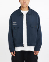 Vintage, 90s, Chain, Stitch, Mechanic, Jacket, The Real Deal, size extra large, colour Navy, newtown, sydney, australia, thrift store, opshop, preloved, secondhand, sustainable, retro, antique, 70s, 80s, 90s, 2000s, 00s, fashion, clothing, streetwear, trendy, garment, style, boutique, store, shop, archive, sale, cheap, best, top, Jackets