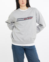 Vintage, Tommy, Hilfiger, Athletics, Sweatshirt, The Real Deal, size medium, colour Grey, newtown, sydney, australia, thrift store, opshop, preloved, secondhand, sustainable, retro, antique, 70s, 80s, 90s, 2000s, 00s, fashion, clothing, streetwear, trendy, garment, style, boutique, store, shop, archive, sale, cheap, best, top, Sweats and hoodies