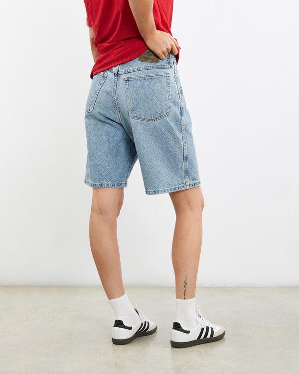 Vintage, Wrangler, Denim, Shorts, The Real Deal, size 31", colour Blue, newtown, sydney, australia, thrift store, opshop, preloved, secondhand, sustainable, retro, antique, 70s, 80s, 90s, 2000s, 00s, fashion, clothing, streetwear, trendy, garment, style, boutique, store, shop, archive, sale, cheap, best, top, Shorts