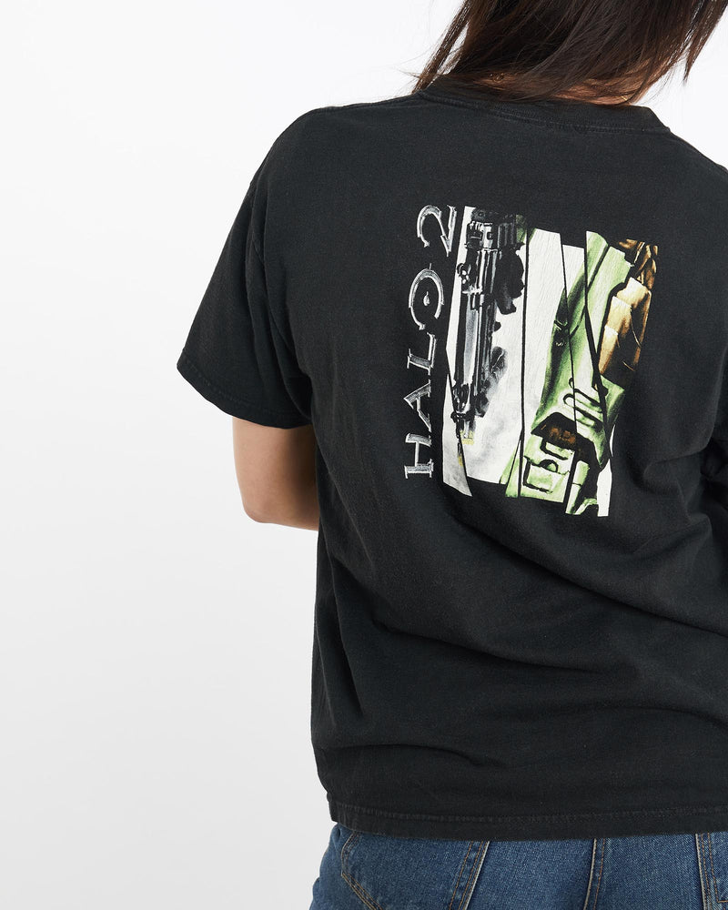 Vintage, Halo, 2, Xbox, Gaming, Tee, The Real Deal, size large, colour Black, newtown, sydney, australia, thrift store, opshop, preloved, secondhand, sustainable, retro, antique, 70s, 80s, 90s, 2000s, 00s, fashion, clothing, streetwear, trendy, garment, style, boutique, store, shop, archive, sale, cheap, best, top, T-Shirts