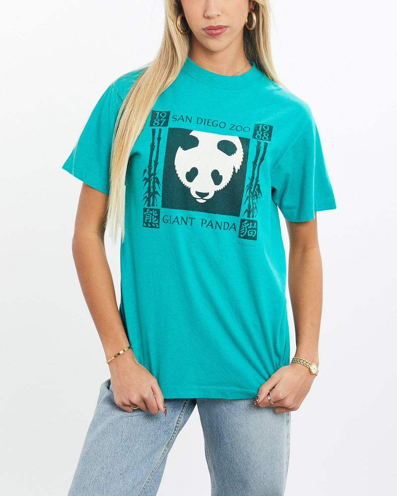 Vintage, 1988, San, Diego, Zoo, Panda, Wildlife, Tee, The Real Deal, size extra small, colour Green, newtown, sydney, australia, thrift store, opshop, preloved, secondhand, sustainable, retro, antique, 70s, 80s, 90s, 2000s, 00s, fashion, clothing, streetwear, trendy, garment, style, boutique, store, shop, archive, sale, cheap, best, top, T-Shirts