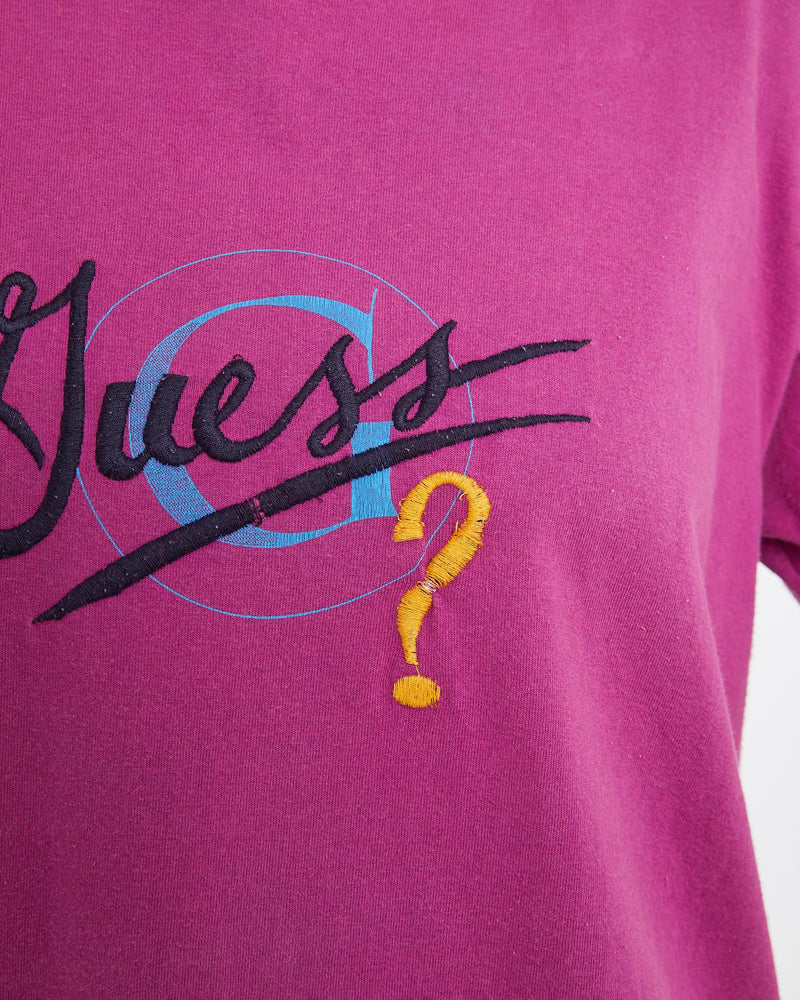 Vintage, 90s, Guess, USA, Tee, The Real Deal, size medium, colour Purple, newtown, sydney, australia, thrift store, opshop, preloved, secondhand, sustainable, retro, antique, 70s, 80s, 90s, 2000s, 00s, fashion, clothing, streetwear, trendy, garment, style, boutique, store, shop, archive, sale, cheap, best, top, T-Shirts