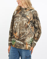 Vintage, Realtree, Camo, Quarter, Zip, Sweatshirt, The Real Deal, size medium, colour Green, newtown, sydney, australia, thrift store, opshop, preloved, secondhand, sustainable, retro, antique, 70s, 80s, 90s, 2000s, 00s, fashion, clothing, streetwear, trendy, garment, style, boutique, store, shop, archive, sale, cheap, best, top, Sweats and hoodies