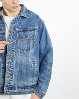 Vintage, Wrangler, Blanket, Lined, Denim, Jacket, The Real Deal, size extra large, colour Blue, newtown, sydney, australia, thrift store, opshop, preloved, secondhand, sustainable, retro, antique, 70s, 80s, 90s, 2000s, 00s, fashion, clothing, streetwear, trendy, garment, style, boutique, store, shop, archive, sale, cheap, best, top, Jackets