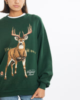 Vintage, 90s, Dear, Wildlife, Sweatshirt, The Real Deal, size small, colour Green, newtown, sydney, australia, thrift store, opshop, preloved, secondhand, sustainable, retro, antique, 70s, 80s, 90s, 2000s, 00s, fashion, clothing, streetwear, trendy, garment, style, boutique, store, shop, archive, sale, cheap, best, top, Sweats and hoodies