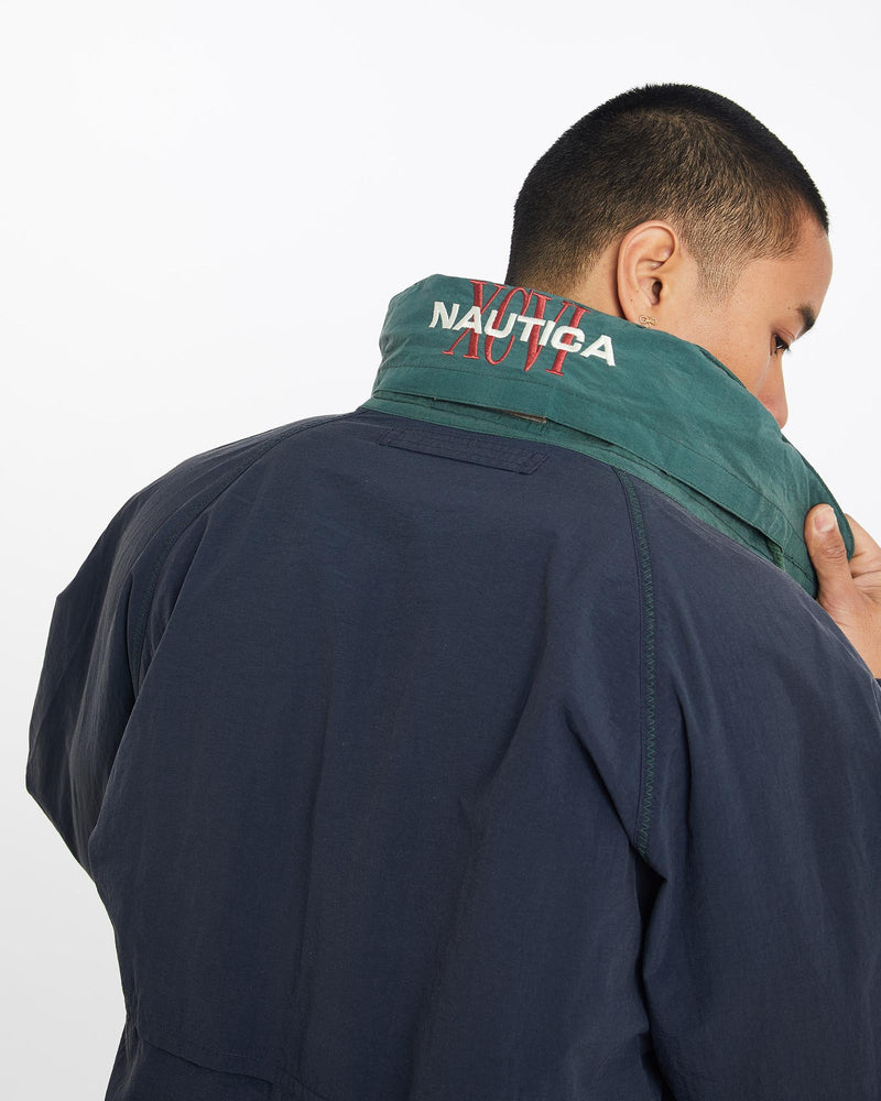Vintage, 90s, Nautica, Ocean, Sportsman', Windbreaker, Jacket, The Real Deal, size large, colour Multicolour, newtown, sydney, australia, thrift store, opshop, preloved, secondhand, sustainable, retro, antique, 70s, 80s, 90s, 2000s, 00s, fashion, clothing, streetwear, trendy, garment, style, boutique, store, shop, archive, sale, cheap, best, top, Jackets