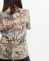 Vintage, Sammy, Swindell, Realtree, Camo, Racing, Tee, The Real Deal, size extra small, colour Beige, newtown, sydney, australia, thrift store, opshop, preloved, secondhand, sustainable, retro, antique, 70s, 80s, 90s, 2000s, 00s, fashion, clothing, streetwear, trendy, garment, style, boutique, store, shop, archive, sale, cheap, best, top, T-Shirts