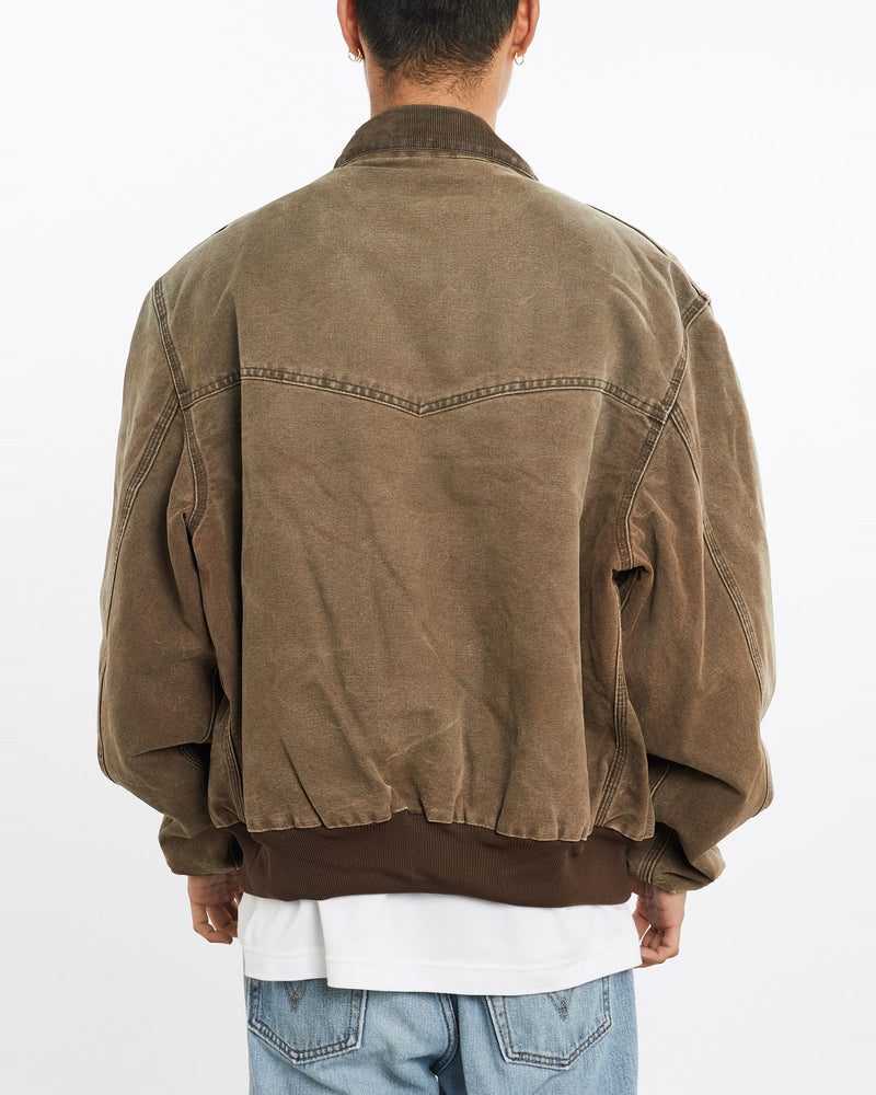 Vintage, 90s, Carhartt, Santa, Fe', Jacket, The Real Deal, size large, colour Brown, newtown, sydney, australia, thrift store, opshop, preloved, secondhand, sustainable, retro, antique, 70s, 80s, 90s, 2000s, 00s, fashion, clothing, streetwear, trendy, garment, style, boutique, store, shop, archive, sale, cheap, best, top, Jackets