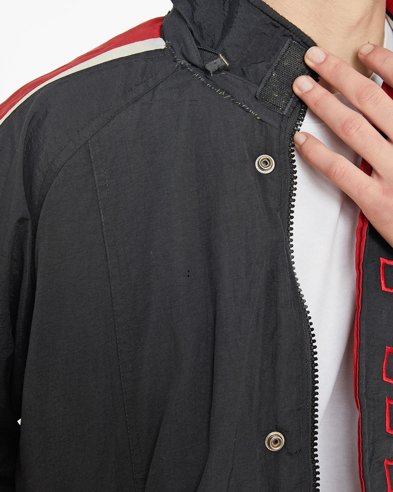 Vintage, 90s, Starter, NBA, Chicago, Bulls, Jacket, The Real Deal, size extra large, colour Multicolour, newtown, sydney, australia, thrift store, opshop, preloved, secondhand, sustainable, retro, antique, 70s, 80s, 90s, 2000s, 00s, fashion, clothing, streetwear, trendy, garment, style, boutique, store, shop, archive, sale, cheap, best, top, Jackets