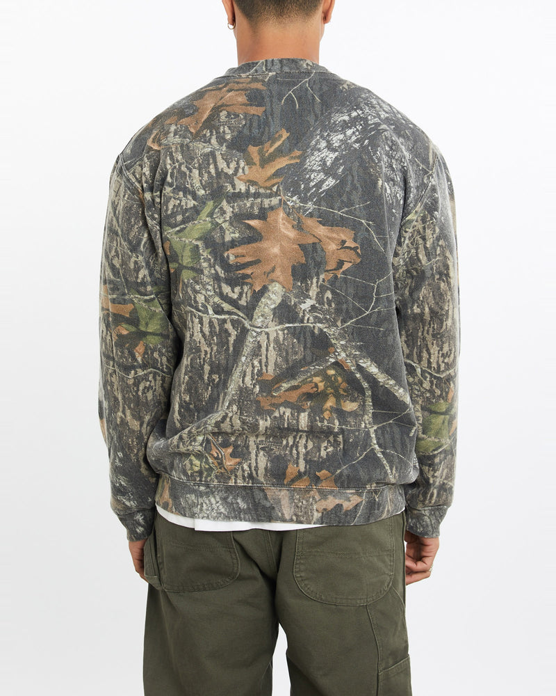 Vintage, 90s, Realtree, Camo, Sweatshirt, The Real Deal, size large, colour Brown, newtown, sydney, australia, thrift store, opshop, preloved, secondhand, sustainable, retro, antique, 70s, 80s, 90s, 2000s, 00s, fashion, clothing, streetwear, trendy, garment, style, boutique, store, shop, archive, sale, cheap, best, top, Sweats and hoodies