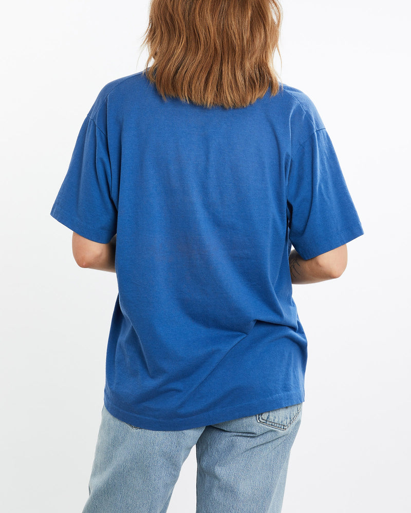 Vintage, 80s, Blue, Lake, Mustangs, Tee, The Real Deal, size medium, colour Blue, newtown, sydney, australia, thrift store, opshop, preloved, secondhand, sustainable, retro, antique, 70s, 80s, 90s, 2000s, 00s, fashion, clothing, streetwear, trendy, garment, style, boutique, store, shop, archive, sale, cheap, best, top, T-Shirts