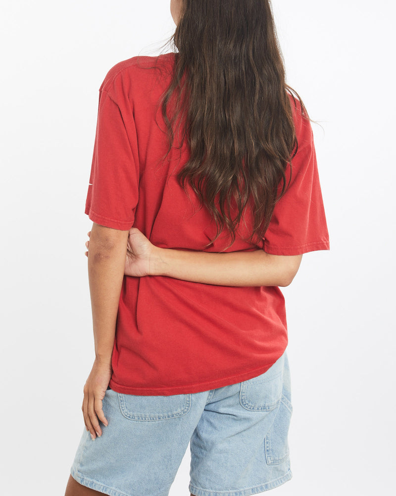 Vintage, Nike, Football, Tee, The Real Deal, size small, colour Red, newtown, sydney, australia, thrift store, opshop, preloved, secondhand, sustainable, retro, antique, 70s, 80s, 90s, 2000s, 00s, fashion, clothing, streetwear, trendy, garment, style, boutique, store, shop, archive, sale, cheap, best, top, T-Shirts