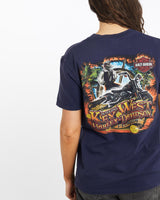 Vintage, Harley, Davidson, Tee, The Real Deal, size small, colour Navy, newtown, sydney, australia, thrift store, opshop, preloved, secondhand, sustainable, retro, antique, 70s, 80s, 90s, 2000s, 00s, fashion, clothing, streetwear, trendy, garment, style, boutique, store, shop, archive, sale, cheap, best, top, T-Shirts