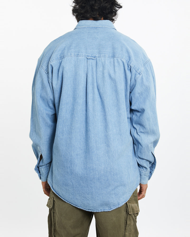 Vintage 90s Chaps Ralph Lauren Denim Button Up Shirt <br>L , The Real Deal , newtown, sydney, australia, thrift store, opshop, preloved, secondhand, sustainable, retro, antique, 70s, 80s, 90s, 2000s, 00s, fashion, clothing, streetwear, trendy, garment, style, boutique, store, shop, archive, sale, cheap, best, top