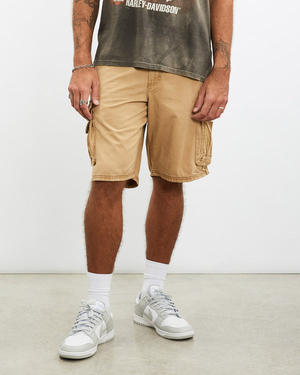 Vintage, Lee, Cargo, Shorts, The Real Deal, size 35", colour Brown, newtown, sydney, australia, thrift store, opshop, preloved, secondhand, sustainable, retro, antique, 70s, 80s, 90s, 2000s, 00s, fashion, clothing, streetwear, trendy, garment, style, boutique, store, shop, archive, sale, cheap, best, top, Shorts