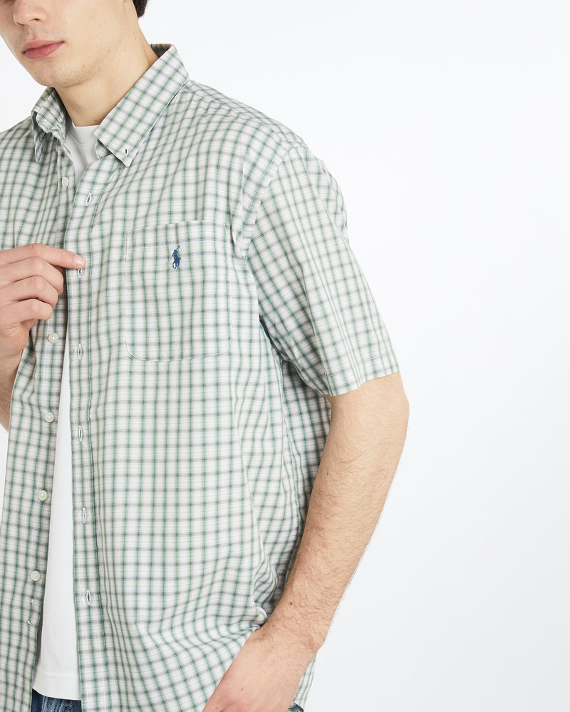 Vintage, 90s, Polo, Ralph, Lauren, Short, Sleeve, Button, Up, Shirt, The Real Deal, size extra large, colour Multicolour, newtown, sydney, australia, thrift store, opshop, preloved, secondhand, sustainable, retro, antique, 70s, 80s, 90s, 2000s, 00s, fashion, clothing, streetwear, trendy, garment, style, boutique, store, shop, archive, sale, cheap, best, top, Shirts