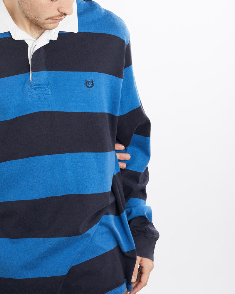 Vintage, 90s, Chaps, Ralph, Lauren, Rugby, Shirt, The Real Deal, size double extra large, colour Blue, newtown, sydney, australia, thrift store, opshop, preloved, secondhand, sustainable, retro, antique, 70s, 80s, 90s, 2000s, 00s, fashion, clothing, streetwear, trendy, garment, style, boutique, store, shop, archive, sale, cheap, best, top, Shirts