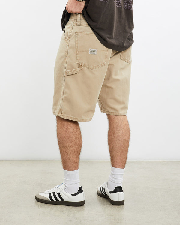 Vintage, Wrangler, Carpenter, Shorts, The Real Deal, size 33", colour Beige, newtown, sydney, australia, thrift store, opshop, preloved, secondhand, sustainable, retro, antique, 70s, 80s, 90s, 2000s, 00s, fashion, clothing, streetwear, trendy, garment, style, boutique, store, shop, archive, sale, cheap, best, top, Shorts
