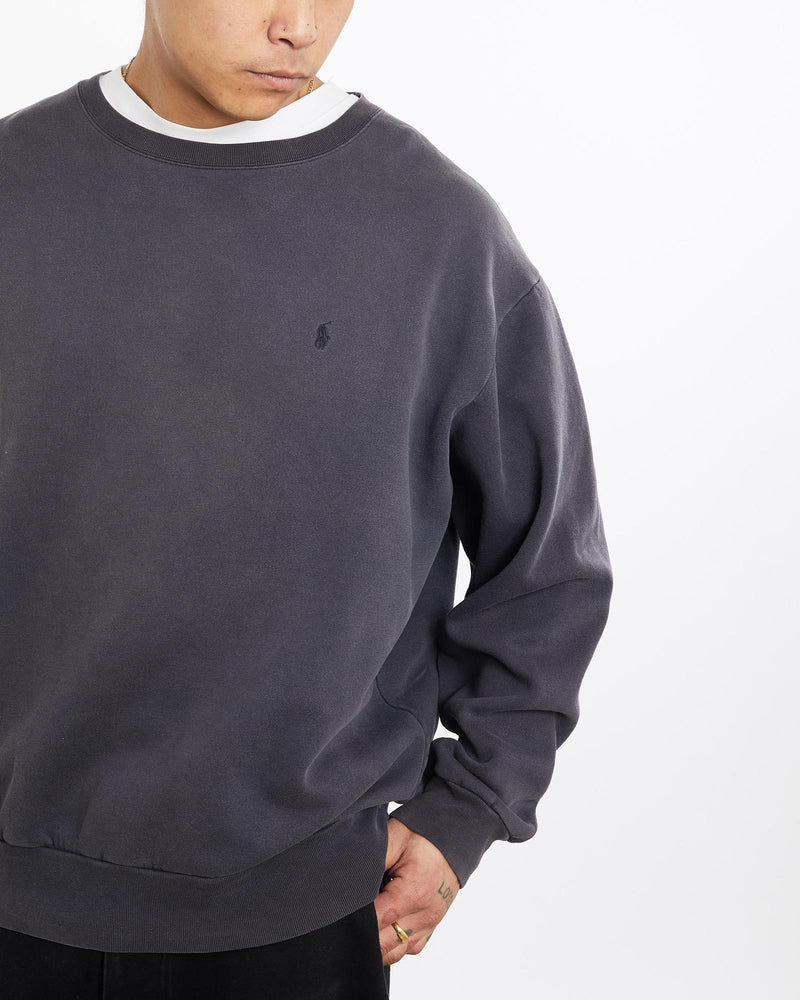 Vintage, 90s, Polo, Ralph, Lauren, Sweatshirt, The Real Deal, size extra large, colour Navy, newtown, sydney, australia, thrift store, opshop, preloved, secondhand, sustainable, retro, antique, 70s, 80s, 90s, 2000s, 00s, fashion, clothing, streetwear, trendy, garment, style, boutique, store, shop, archive, sale, cheap, best, top, Sweats and hoodies