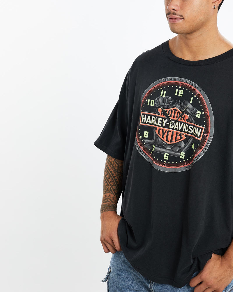Vintage, 1994, Harley, Davidson, Glow, In, The, Dark', Tee, The Real Deal, size double extra large, colour Black, newtown, sydney, australia, thrift store, opshop, preloved, secondhand, sustainable, retro, antique, 70s, 80s, 90s, 2000s, 00s, fashion, clothing, streetwear, trendy, garment, style, boutique, store, shop, archive, sale, cheap, best, top, T-Shirts