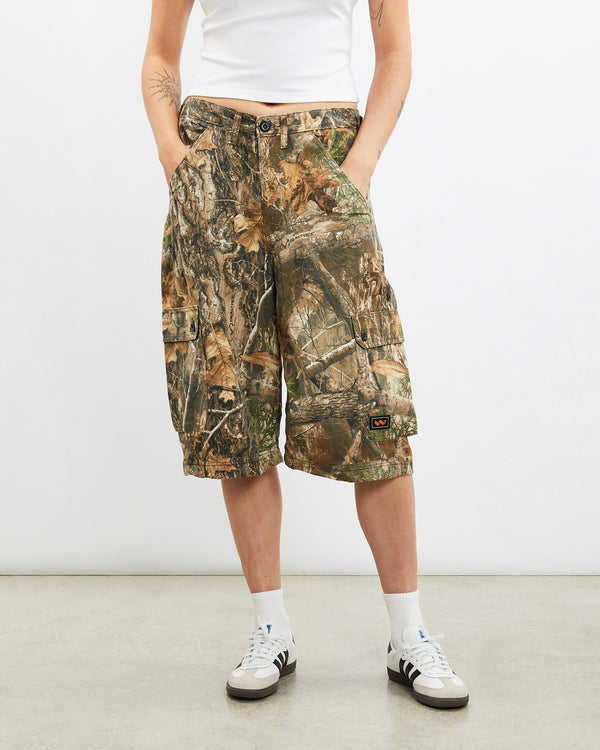 Vintage, Realtree, Camo, Cargo, Shorts, The Real Deal, size 31", colour Green, newtown, sydney, australia, thrift store, opshop, preloved, secondhand, sustainable, retro, antique, 70s, 80s, 90s, 2000s, 00s, fashion, clothing, streetwear, trendy, garment, style, boutique, store, shop, archive, sale, cheap, best, top, Shorts