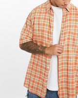 Vintage, Nautica, Jeans, Short, Sleeve, Button, Up, Shirt, The Real Deal, size double extra large, colour Orange, newtown, sydney, australia, thrift store, opshop, preloved, secondhand, sustainable, retro, antique, 70s, 80s, 90s, 2000s, 00s, fashion, clothing, streetwear, trendy, garment, style, boutique, store, shop, archive, sale, cheap, best, top, Shirts