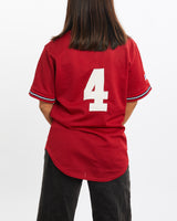 Vintage, 90s, MLB, Majestic, Mesh, Jersey, The Real Deal, size extra small, colour Red, newtown, sydney, australia, thrift store, opshop, preloved, secondhand, sustainable, retro, antique, 70s, 80s, 90s, 2000s, 00s, fashion, clothing, streetwear, trendy, garment, style, boutique, store, shop, archive, sale, cheap, best, top, T-Shirts