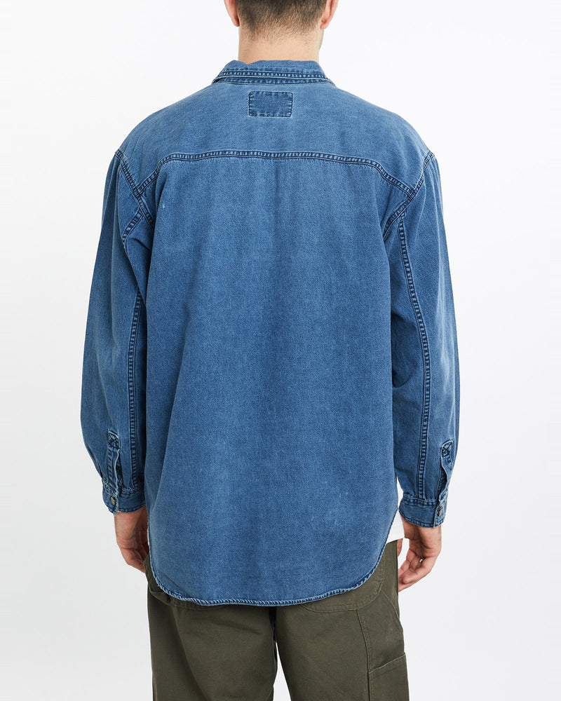 Vintage, 90s, Levi's, Denim, Button, Up, Shirt, The Real Deal, size large, colour Blue, newtown, sydney, australia, thrift store, opshop, preloved, secondhand, sustainable, retro, antique, 70s, 80s, 90s, 2000s, 00s, fashion, clothing, streetwear, trendy, garment, style, boutique, store, shop, archive, sale, cheap, best, top, Shirts