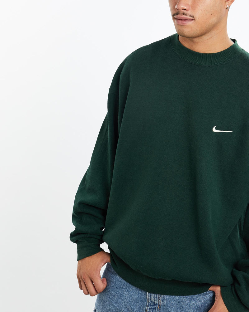 Vintage, Nike, Sweatshirt, The Real Deal, size extra large, colour Green, newtown, sydney, australia, thrift store, opshop, preloved, secondhand, sustainable, retro, antique, 70s, 80s, 90s, 2000s, 00s, fashion, clothing, streetwear, trendy, garment, style, boutique, store, shop, archive, sale, cheap, best, top, Sweats and hoodies