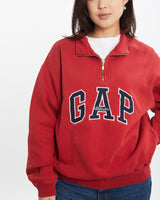 Vintage 90s GAP Quarter Zip Sweatshirt <br>S , The Real Deal , newtown, sydney, australia, thrift store, opshop, preloved, secondhand, sustainable, retro, antique, 70s, 80s, 90s, 2000s, 00s, fashion, clothing, streetwear, trendy, garment, style, boutique, store, shop, archive, sale, cheap, best, top