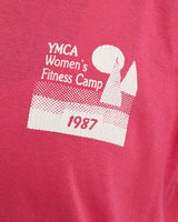 Vintage, 1987, YMCA, Women's, Fitness, Camp, Tee, The Real Deal, size medium, colour Pink, newtown, sydney, australia, thrift store, opshop, preloved, secondhand, sustainable, retro, antique, 70s, 80s, 90s, 2000s, 00s, fashion, clothing, streetwear, trendy, garment, style, boutique, store, shop, archive, sale, cheap, best, top, T-Shirts
