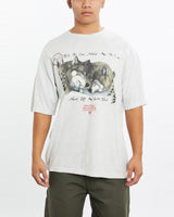 Vintage, 90s, Wolf, Wildlife, Tee, The Real Deal, size large, colour White, newtown, sydney, australia, thrift store, opshop, preloved, secondhand, sustainable, retro, antique, 70s, 80s, 90s, 2000s, 00s, fashion, clothing, streetwear, trendy, garment, style, boutique, store, shop, archive, sale, cheap, best, top, T-Shirts