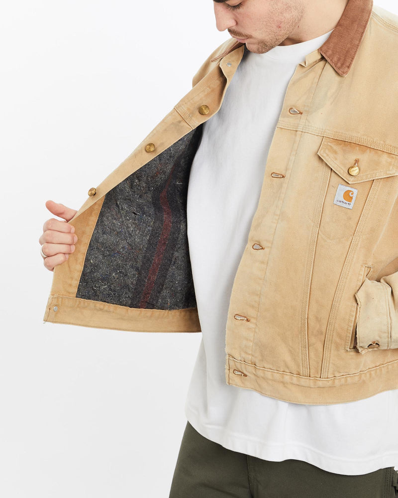 Vintage, Carhartt, Dayton, Trucker', Jacket, The Real Deal, size extra large, colour Beige, newtown, sydney, australia, thrift store, opshop, preloved, secondhand, sustainable, retro, antique, 70s, 80s, 90s, 2000s, 00s, fashion, clothing, streetwear, trendy, garment, style, boutique, store, shop, archive, sale, cheap, best, top, Jackets