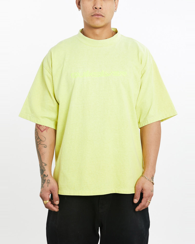 Vintage, 80s, Quiksilver, Surf, Tee, The Real Deal, size extra large, colour Yellow, newtown, sydney, australia, thrift store, opshop, preloved, secondhand, sustainable, retro, antique, 70s, 80s, 90s, 2000s, 00s, fashion, clothing, streetwear, trendy, garment, style, boutique, store, shop, archive, sale, cheap, best, top, T-Shirts