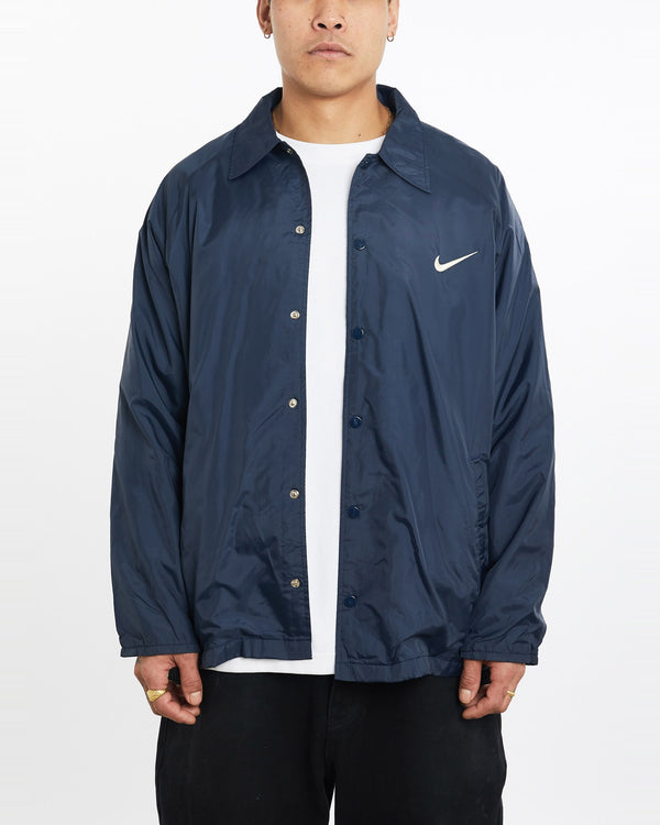 Vintage, 90s, Nike, Coaches, Jacket, The Real Deal, size extra large, colour Navy, newtown, sydney, australia, thrift store, opshop, preloved, secondhand, sustainable, retro, antique, 70s, 80s, 90s, 2000s, 00s, fashion, clothing, streetwear, trendy, garment, style, boutique, store, shop, archive, sale, cheap, best, top, Jackets