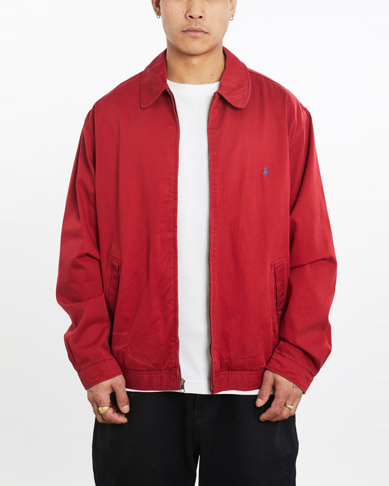 Vintage, 90s, Polo, Ralph, Lauren, Harrington, Jacket, The Real Deal, size extra large, colour Red, newtown, sydney, australia, thrift store, opshop, preloved, secondhand, sustainable, retro, antique, 70s, 80s, 90s, 2000s, 00s, fashion, clothing, streetwear, trendy, garment, style, boutique, store, shop, archive, sale, cheap, best, top, Jackets