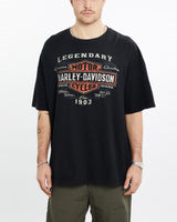 Vintage, Harley, Davidson, Tee, The Real Deal, size double extra large, colour Black, newtown, sydney, australia, thrift store, opshop, preloved, secondhand, sustainable, retro, antique, 70s, 80s, 90s, 2000s, 00s, fashion, clothing, streetwear, trendy, garment, style, boutique, store, shop, archive, sale, cheap, best, top, T-Shirts