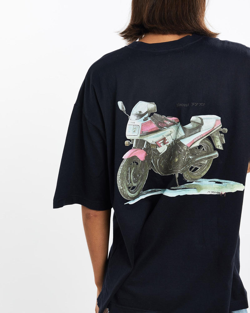 Vintage, 90s, Yamaha, FZ, 750, Tee, The Real Deal, size medium, colour Black, newtown, sydney, australia, thrift store, opshop, preloved, secondhand, sustainable, retro, antique, 70s, 80s, 90s, 2000s, 00s, fashion, clothing, streetwear, trendy, garment, style, boutique, store, shop, archive, sale, cheap, best, top, T-Shirts