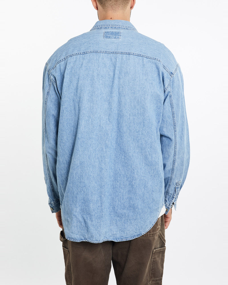 Vintage, 90s, Levi's, Denim, Button, Up, Shirt, The Real Deal, size extra large, colour Blue, newtown, sydney, australia, thrift store, opshop, preloved, secondhand, sustainable, retro, antique, 70s, 80s, 90s, 2000s, 00s, fashion, clothing, streetwear, trendy, garment, style, boutique, store, shop, archive, sale, cheap, best, top, Shirts
