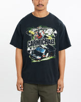 Vintage, Carmichael, NASCAR, Racing, Tee, The Real Deal, size large, colour Black, newtown, sydney, australia, thrift store, opshop, preloved, secondhand, sustainable, retro, antique, 70s, 80s, 90s, 2000s, 00s, fashion, clothing, streetwear, trendy, garment, style, boutique, store, shop, archive, sale, cheap, best, top, T-Shirts