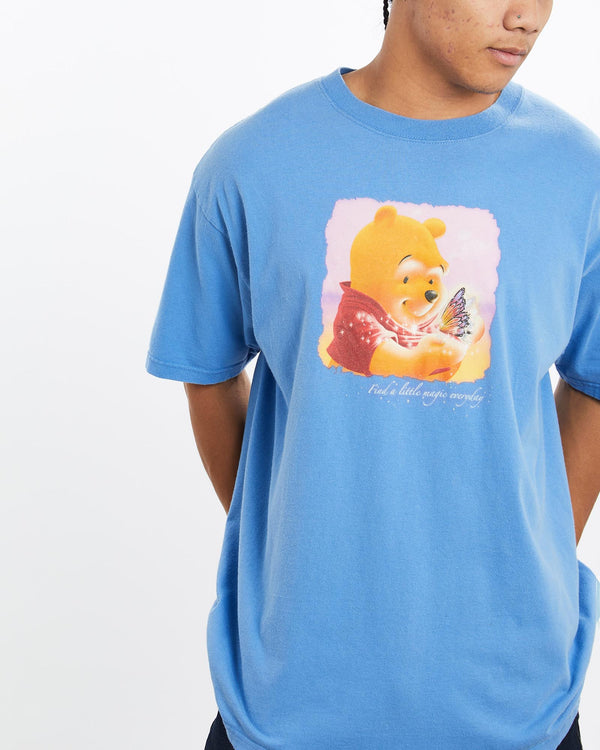 Vintage, 90s, Disney, Winnie, The, Pooh, Tee, The Real Deal, size large, colour Blue, newtown, sydney, australia, thrift store, opshop, preloved, secondhand, sustainable, retro, antique, 70s, 80s, 90s, 2000s, 00s, fashion, clothing, streetwear, trendy, garment, style, boutique, store, shop, archive, sale, cheap, best, top, T-Shirts