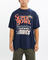 Vintage, 1998, NFL, Denver, Broncos, Super, Bowl, Tee, The Real Deal, size large, colour Navy, newtown, sydney, australia, thrift store, opshop, preloved, secondhand, sustainable, retro, antique, 70s, 80s, 90s, 2000s, 00s, fashion, clothing, streetwear, trendy, garment, style, boutique, store, shop, archive, sale, cheap, best, top, T-Shirts