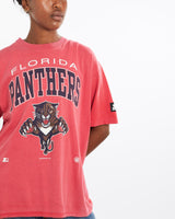 Vintage, 1993, NHL, Florida, Panthers, Tee, The Real Deal, size medium, colour Red, newtown, sydney, australia, thrift store, opshop, preloved, secondhand, sustainable, retro, antique, 70s, 80s, 90s, 2000s, 00s, fashion, clothing, streetwear, trendy, garment, style, boutique, store, shop, archive, sale, cheap, best, top, T-Shirts