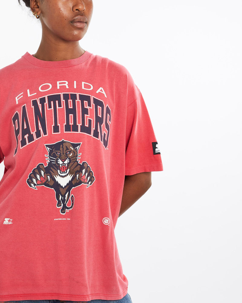 Vintage, 1993, NHL, Florida, Panthers, Tee, The Real Deal, size medium, colour Red, newtown, sydney, australia, thrift store, opshop, preloved, secondhand, sustainable, retro, antique, 70s, 80s, 90s, 2000s, 00s, fashion, clothing, streetwear, trendy, garment, style, boutique, store, shop, archive, sale, cheap, best, top, T-Shirts
