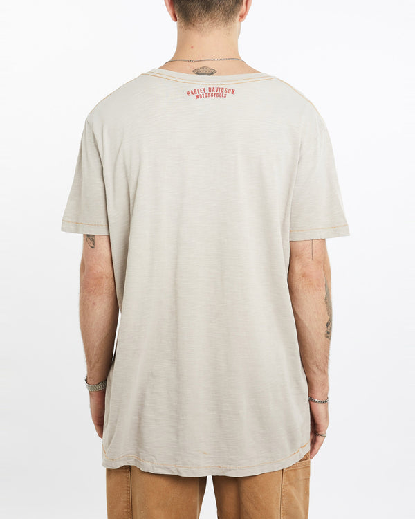 Vintage, Harley, Davidson, Tee, The Real Deal, size extra large, colour Beige, newtown, sydney, australia, thrift store, opshop, preloved, secondhand, sustainable, retro, antique, 70s, 80s, 90s, 2000s, 00s, fashion, clothing, streetwear, trendy, garment, style, boutique, store, shop, archive, sale, cheap, best, top, T-Shirts