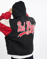 90s, Logo, 7, NHL, Detroit, Red, Wings, Puffer, Jacket, The Real Deal, size large, colour Multicolour, newtown, sydney, australia, thrift store, opshop, preloved, secondhand, sustainable, retro, antique, 70s, 80s, 90s, 2000s, 00s, fashion, clothing, streetwear, trendy, garment, style, boutique, store, shop, archive, sale, cheap, best, top, Jackets