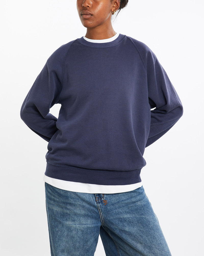 Vintage, 90s, Jerzees, Blank, Sweatshirt, The Real Deal, size medium, colour Navy, newtown, sydney, australia, thrift store, opshop, preloved, secondhand, sustainable, retro, antique, 70s, 80s, 90s, 2000s, 00s, fashion, clothing, streetwear, trendy, garment, style, boutique, store, shop, archive, sale, cheap, best, top, Sweats and hoodies